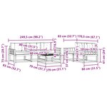 vidaXL Ensemble de canapés d'extérieur 6 pc Blanc et gris clair