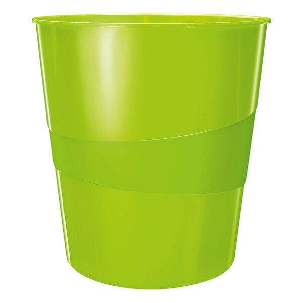Corbeille à papier plastique leitz wow verte 15 l