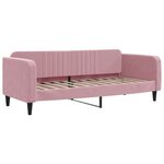 vidaXL Lit de jour avec lit gigogne et matelas rose 80x200 cm velours