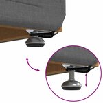 vidaXL Tabouret Gris foncé 41 x 41 x 40 cm Tissu et bois stratifié