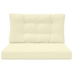 vidaXL Coussin de canapé d'extérieur 2 Pièces Crème Polyester