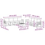 vidaXL Ensemble de canapés d'extérieur 9 pc Blanc et Beige