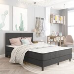vidaXL Tête de lit Gris foncé Tissu 180x200 cm