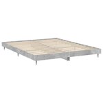 vidaXL Cadre de lit gris béton 160x200 cm bois d'ingénierie