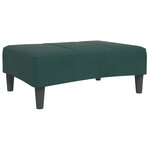 vidaXL Canapé-lit à 2 places avec repose-pied vert foncé velours