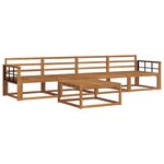 vidaXL Ensemble de canapés d'extérieur 5 Pièces Naturel