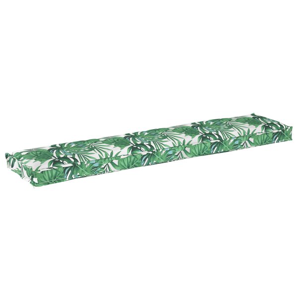 vidaXL Coussin de palette Floral Motif de feuille 180 x 40 x 8 cm