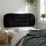 vidaXL Coussin de tête de lit noir 100 cm tissu