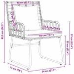 vidaXL Ensemble de salle à manger pour jardin 3 Pièces