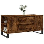 vidaXL Table basse chêne fumé 102x44 5x50 cm bois d'ingénierie