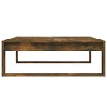 vidaXL Table basse Chêne fumé 100x100x35 cm Bois d'ingénierie