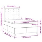 vidaXL Sommier à lattes de lit matelas et LED marron foncé 120x190 cm