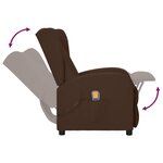 vidaXL Fauteuil de massage Marron Similicuir