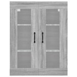 vidaXL Armoire murale suspendue Sonoma gris 69 5x34x90 cm