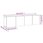 vidaXL Meubles TV muraux 2 Pièces chêne sonoma 80x30x41 cm