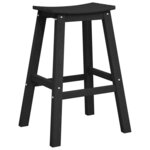 vidaXL Ensemble de bar de jardin 4 Pièces Noir HDPE