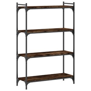 vidaXL Bibliothèque 4 niveaux chêne fumé 80x30x120cm bois d'ingénierie