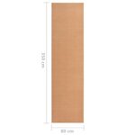 Vidaxl tapis bcf beige 80x350 cm