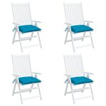 vidaXL Coussins de palette lot de 4 bleu clair 50x50x7 cm tissu oxford