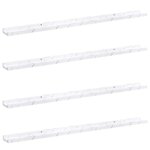 vidaXL Étagère Murale 4 pc Marbre blanc 115 x 9 x 3 cm