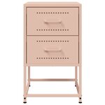 vidaXL Tables de chevet 2 Pièces rose 36x39x60 5 cm acier