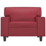 vidaXL Fauteuil Rouge bordeaux 60 cm Similicuir