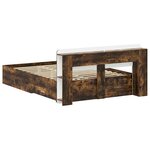vidaXL Cadre de lit avec rangement Chêne fumé 150 x 200 cm