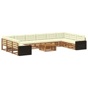 vidaXL Ensembles de canapés 11 pc Bois d'Acacia Massif