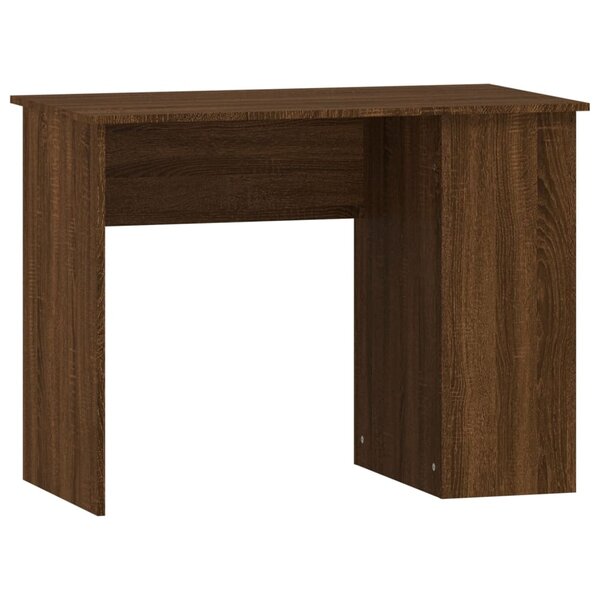 Bureau table poste de travail meuble d'ordinateur informatique étude chêne 100 x 55 x 75 cm bois d'ingénierie brun 02_0023603