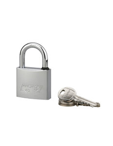 THIRARD - Cadenas à clé Mach 3  laiton nickelé  extérieur  anse inox  45mm  2 clés - THIRARD