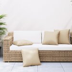 Vidaxl coussins décoratifs 4 pièces beige 50x50 cm tissu