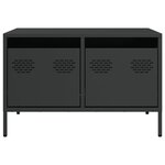 vidaXL Meuble TV noir 68x50x43 5 cm acier laminé à froid