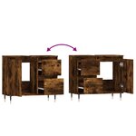 vidaXL Armoire de bain chêne fumé 65x33x60 cm bois d'ingénierie