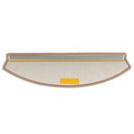 vidaXL Tapis d'escalier 30 pièces 65 x 24 x 4 cm Marron clair Demi-rond Grand