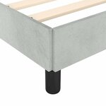 vidaXL Cadre de lit gris clair 137x190 cm velours