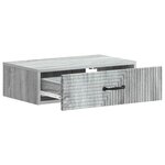 vidaXL Table d'appoint murale Sonoma gris 59 x 34 5 x 17 cm