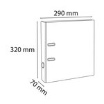 Classeur à levier PVC A4 dos de 70mm. - Bleu x 10 EXACOMPTA