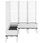vidaXL Jardinière avec treillis blanc 160x120x142 cm PP