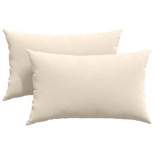 vidaXL Coussins de canapé 2 Pièces Beige 50 x 30 cm tissu