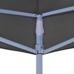 vidaXL Toit de tente de réception 2x2 m Anthracite 270 g/m²