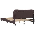 vidaXL Cadre de lit sans matelas Hvar marron foncé 140x200 cm tissu