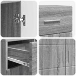 vidaXL Buffet Sonoma gris 88.5 x 30.5 x 73 cm Bois d'ingénierie