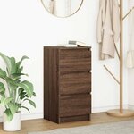 vidaXL Buffet chêne marron 37 5x35x76 cm bois d'ingénierie