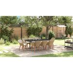 vidaXL Ensemble de salle à manger pour jardin 9 Pièces Beige polyrotin
