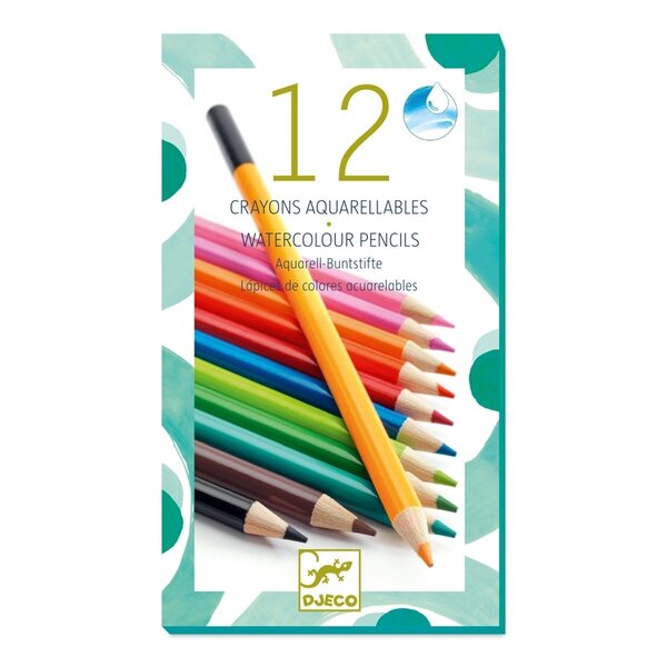 Djeco DJ08824 - 12 crayons aquarellables