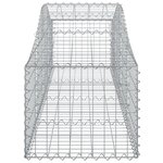 vidaXL Paniers à gabions arqués 18 Pièces 200x50x40/60 cm fer galvanisé