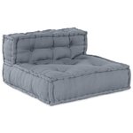 vidaXL Unité de canapé modulaire 3 Pièces Gris Tissu