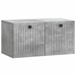 vidaXL Meuble TV mural Gris béton 59 5 x 31 x 30 cm Bois d'ingénierie