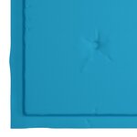 vidaXL Chaises de jardin lot de 2 et coussins bleu Bois de teck massif