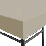 vidaXL Couverture de dessus de belvédère 310 g / m² 4x3 m Beige